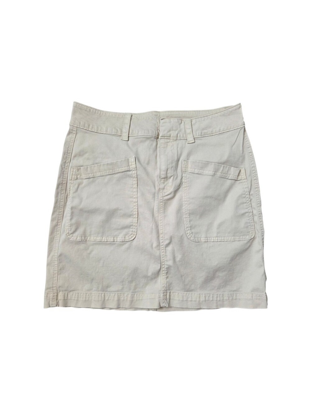 Sonoma Goods For Life Structured Cargo Khaki Cream Skirt Women's Size 12